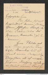k.k. naturhistorisches Hofmuseum, Intendanzakten 1885-1896 (Hauer), Aktenzahl Z.250/1892, Seite 1